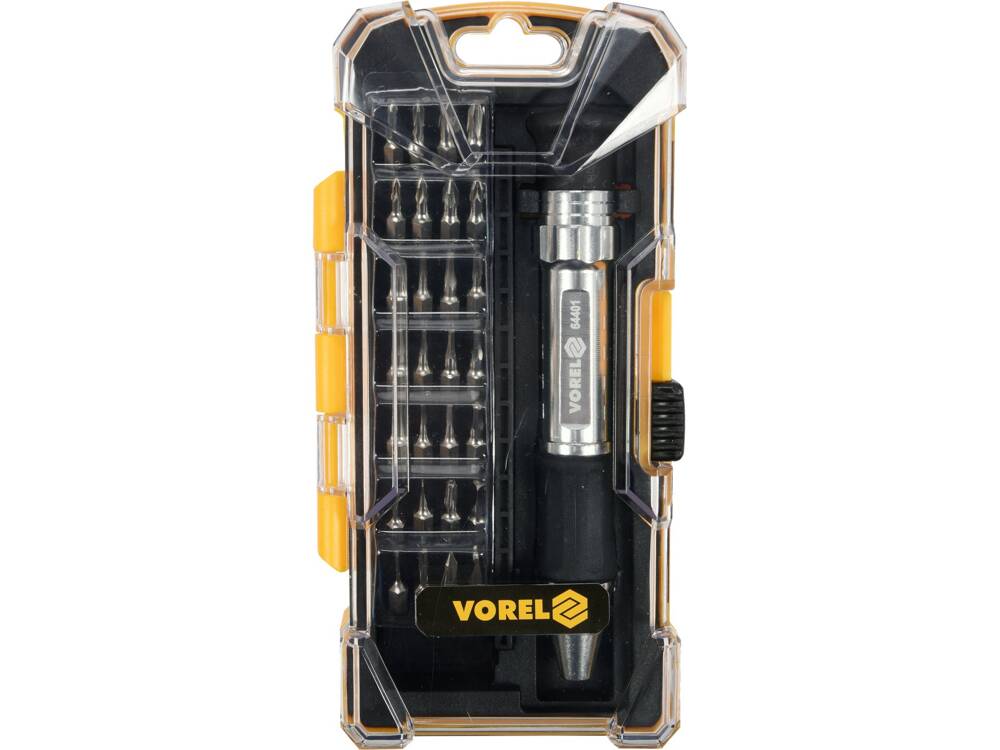SET SURUBELNITA CU VOREL 64401 BITI, METALICA, 29 BUC