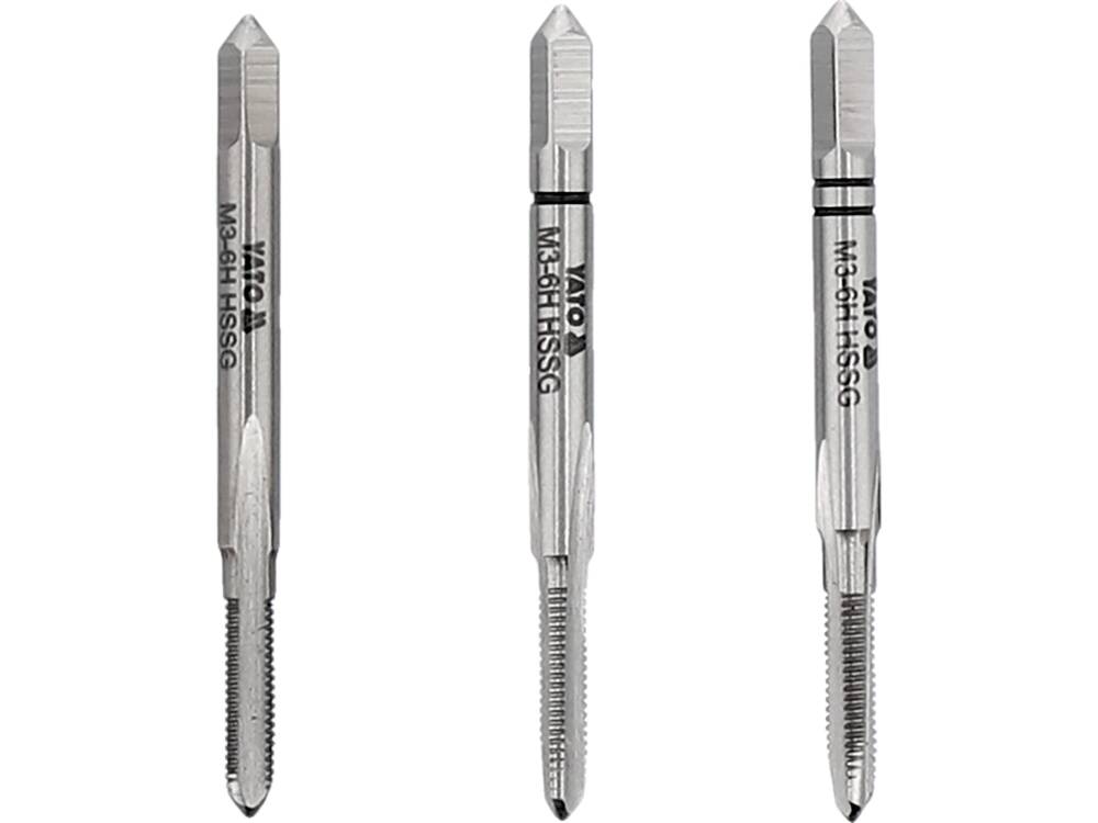 M3 MENETFÚRÓ KÉSZLET, YATO YT-2930 3 DB-OS