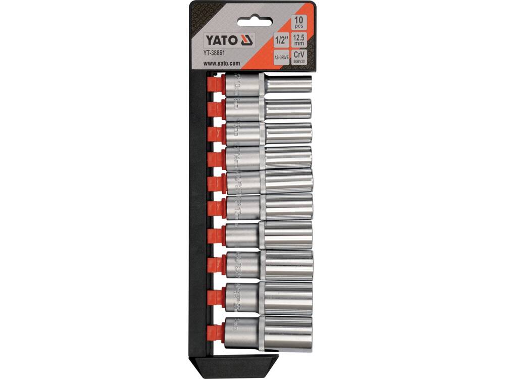 SET TUBULARE 10 YATO YT-38861 PIESE, 1/2, CR-V