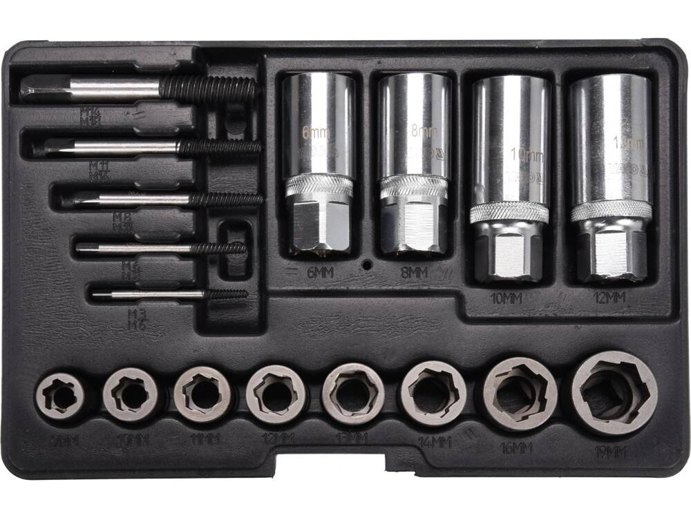 SET UNIVERSAL DE YATO YT-06033 EXTRAS SURUBURI, 17 BUC