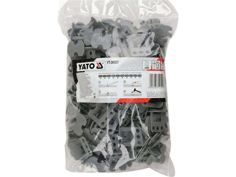 SISTEM DE NIVELARE (CLIPS) Y1,5MM 200BUC Yato YT-36937