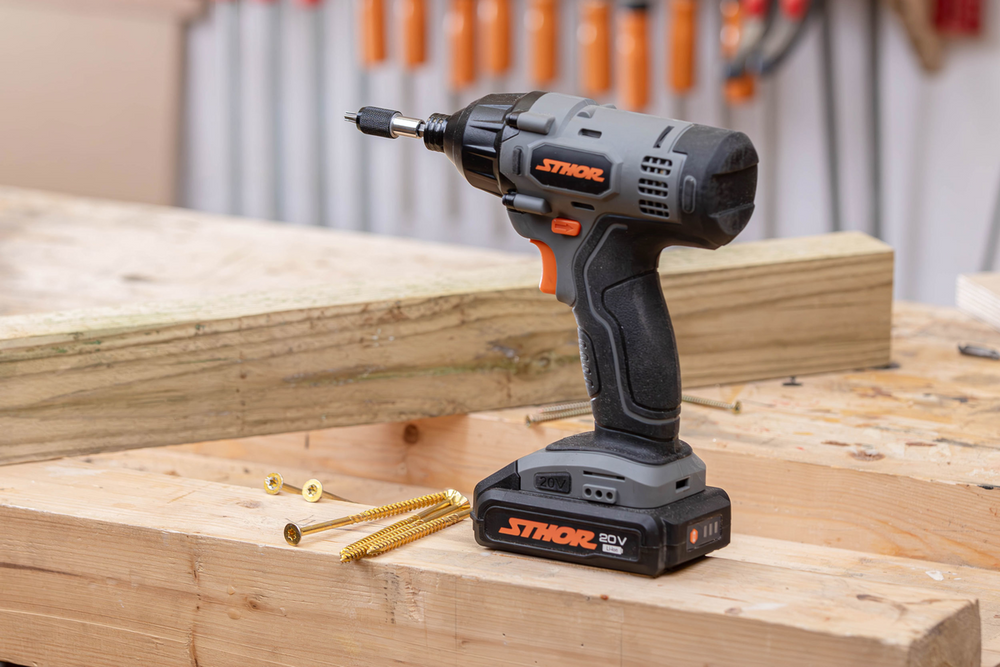 STHOR 78113 STHOR ÜTVECSAVARHÚZÓ 20V, HATSZÖGŰ BEHAJTÁS 1/4, 150NM, AKKUMULÁTOR NÉLKÜL