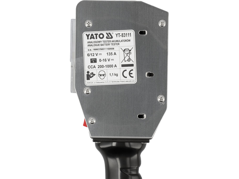 Tester acumulatori YATO YT-83111, 6/12 V - imagine 6