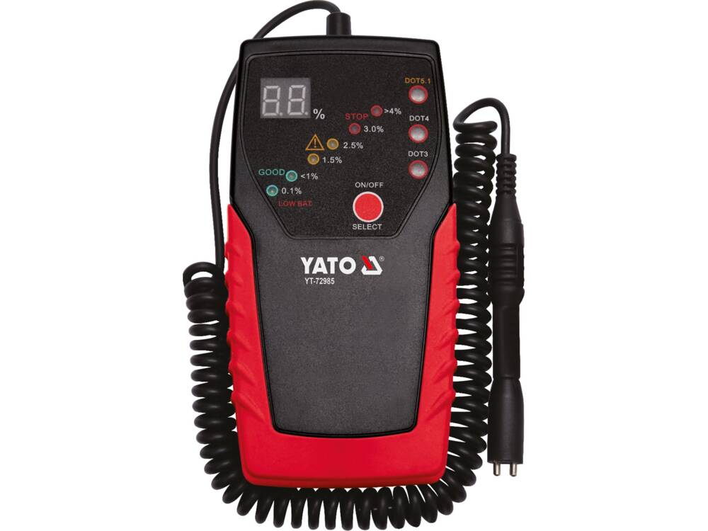 YATO YT-72985 FÉKFOLYADÉK TESZTELŐ, DIGITÁLIS KIJELZŐVEL