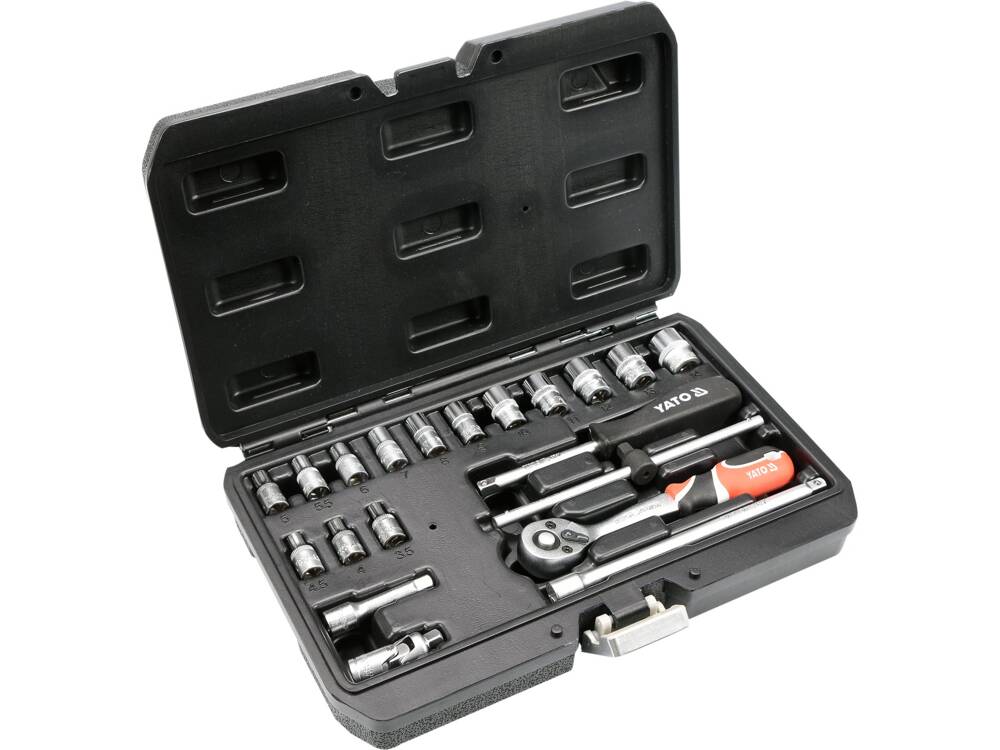 CSŐKÉSZLET+EDZŐ, 20 YATO YT-14491 DB, 1/4, CR-V