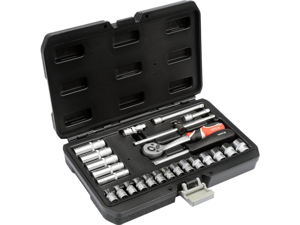 TRUSA TUBULARE+ANTRENOR, 25 YATO YT-14461 BUC, 1/4