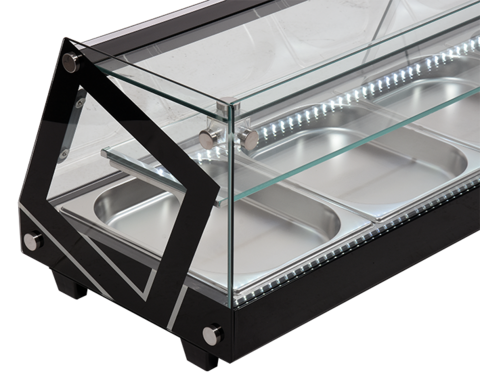 VITRINA FIRGORIFICA 5X1/2GN, YATO YG-05007 175X39X37CM