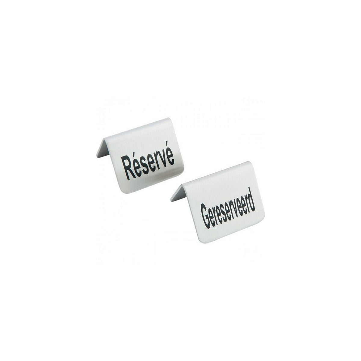 Semn Hendi pentru masa Rezervat, 4 piese, otel inoxidabil, 52x(H)40 mm