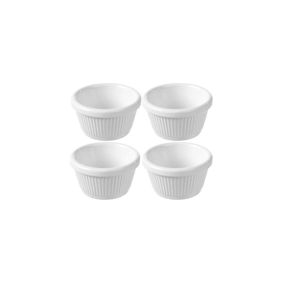 Set 4 ramekine, melamina, 70x70x(H)37 mm, Hendi, ideale pt aperitive si sosuri