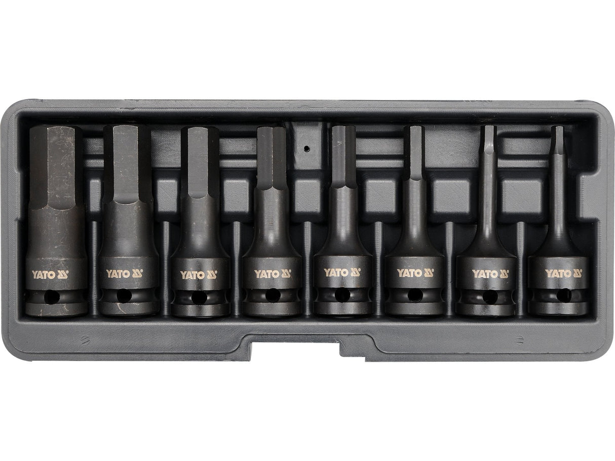 SET 8 CHEI YATO YT-1066 TUBULARE DE IMPACT, HEXAGONALE, 1/2 YATO - scule electrice si unelte profesionale - BricoMart