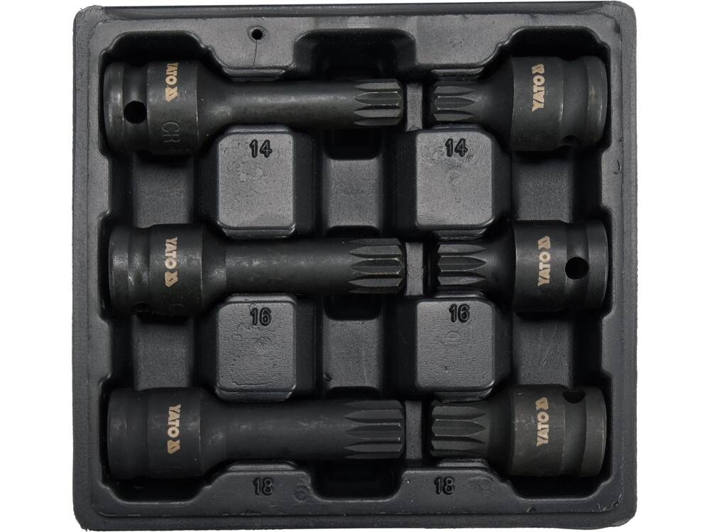 SET BITI IMPACT YATO YT-10652 1/2, SPLINE YATO - scule electrice si unelte profesionale - BricoMart