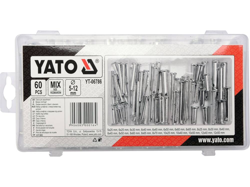 SET BOLTURI PENTRU YATO YT-06786 SECURIZARE, 60 BUC YATO - scule electrice si unelte profesionale - BricoMart