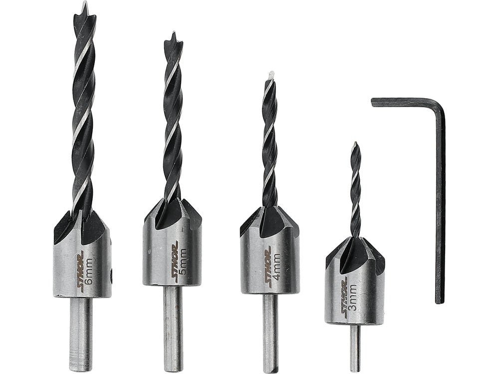 SET BURGHIE CU ZENCUITOR, 5 PIESE Sthor 22720 Sthor - scule electrice si unelte profesionale - BricoMart