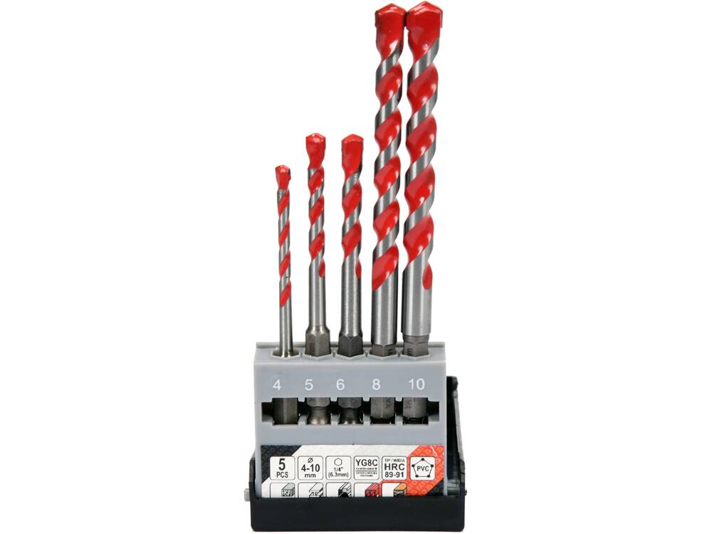 SET BURGHIE UNIVERSALE, YATO YT-44789 4-10MM, 5 BUC YATO - scule electrice si unelte profesionale - BricoMart