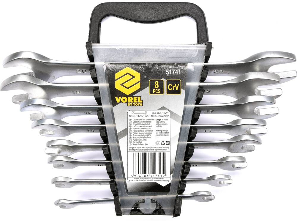 SET CHEI FIXE VOREL 51741 SATINATE 8 BUC, 6-22MM VOREL - scule electrice si unelte profesionale - BricoMart