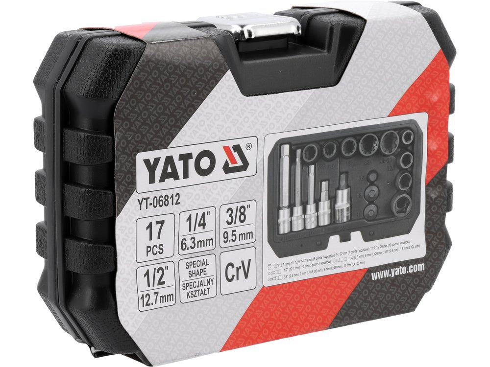 SET CHEI SITEM FRÂNARE 1/2" 3/8" Yato YT - 06812 Yato - scule electrice si unelte profesionale - BricoMart