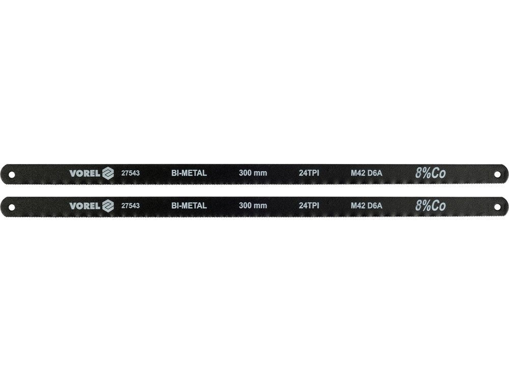 SET PANZE FIERASTRAR VOREL 27543 BI-METAL, 24TPI, COBALT 8% 300X12.6X0.65MM, 2 BUC VOREL - scule electrice si unelte profesionale - BricoMart