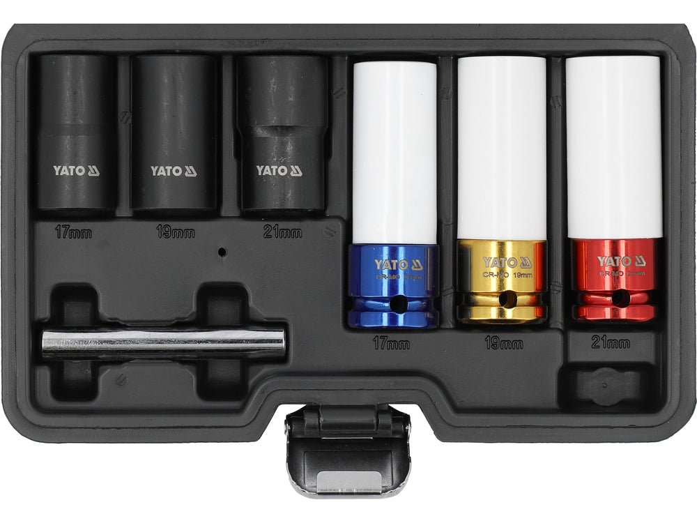 SET TUBULARE PT JANTE ALIAJ 1/2" 7 BUC Yato YT - 10559 Yato - scule electrice si unelte profesionale - BricoMart