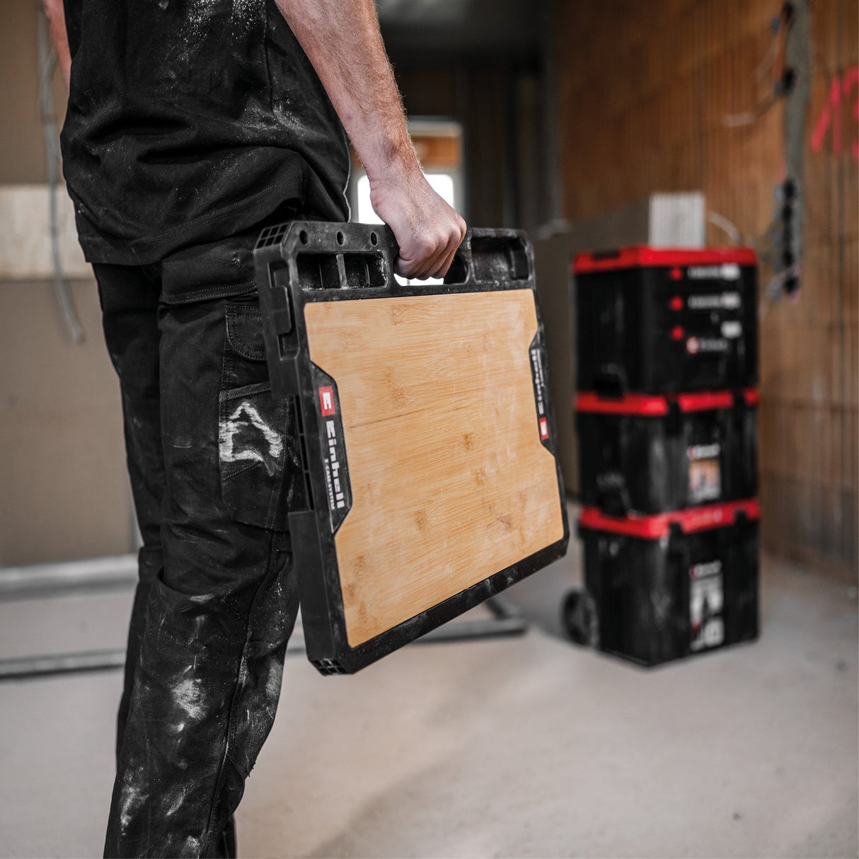 Sistem de cutii de transport Einhell E - Case Arbeitsplatte BricoMart - scule electrice si unelte profesionale - BricoMart