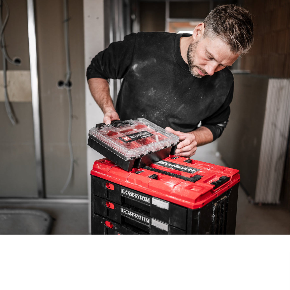 Sistem de cutii de transport Einhell E - Case Schubladenkoffer BricoMart - scule electrice si unelte profesionale - BricoMart