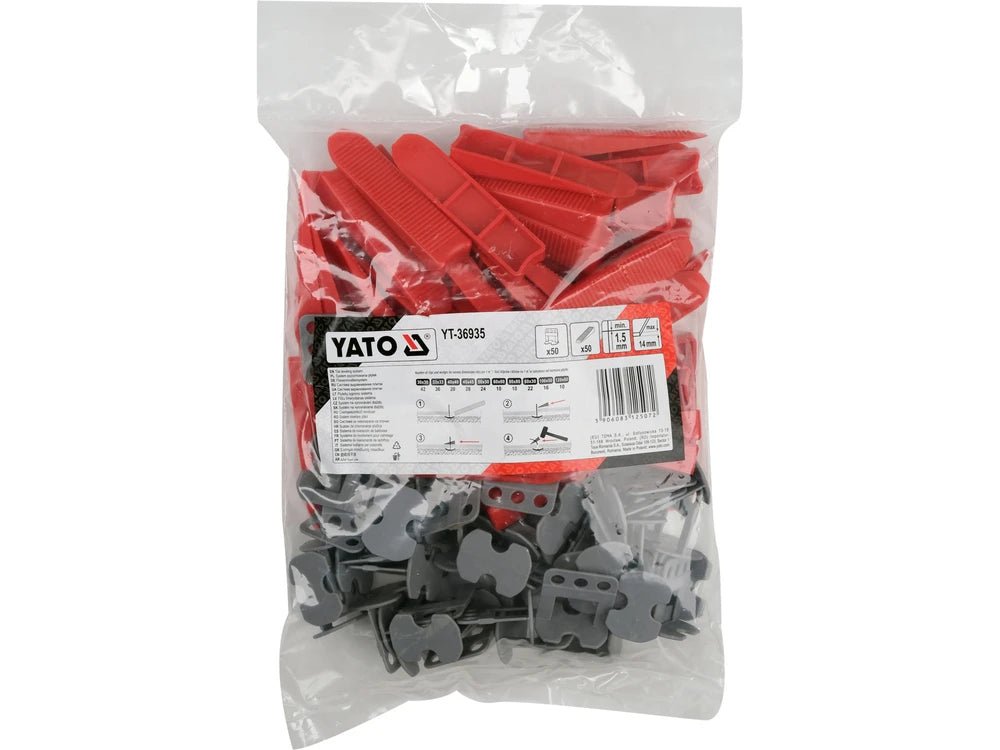 SISTEM DE NIVELARE Y1,5MM 50+50 BUC Yato YT - 36935 Yato - scule electrice si unelte profesionale - BricoMart