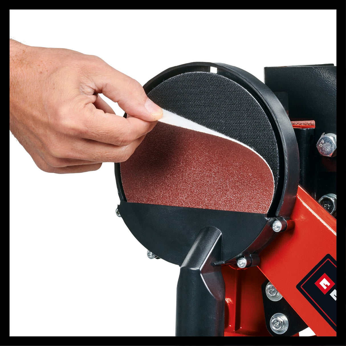 Slefuitor cu banda disc stationar Einhell TC - US 380, 380 W, viteza banda stationara 292 m/min, viteza disc abraziv 1.450 rpm, incl. 1x banda abraziva K80 si 1x hartie abraziva disc K80 Einhell - scule electrice si unelte profesionale - BricoMart