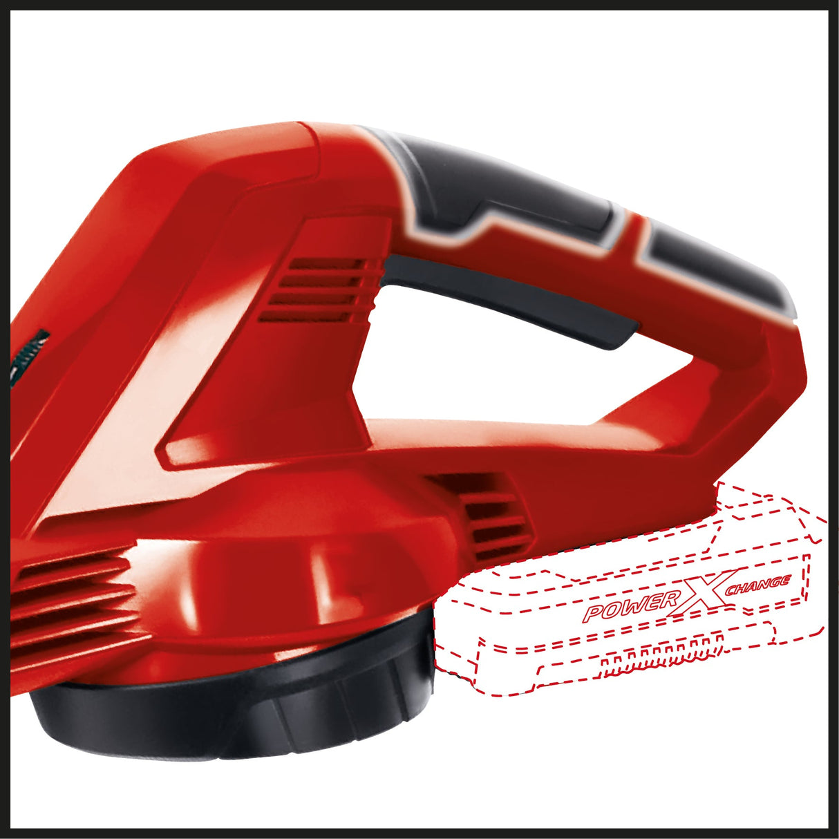 Suflanta de frunze pe acumulator Einhell GC - CL 18 Li E Solo Power X - Change, 18 V, viteza a aerului de 210 km/h, usoara si puternica, control al vitezei, maner moale, fara baterie Einhell - scule electrice si unelte profesionale - BricoMart