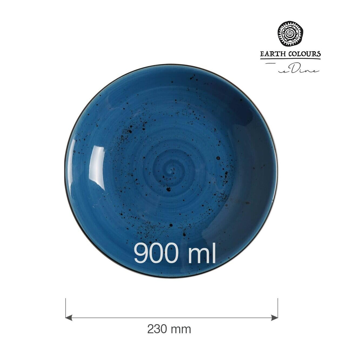 Farfurie adanca albastra Iris, 230 mm, 900 ml FIne Dine