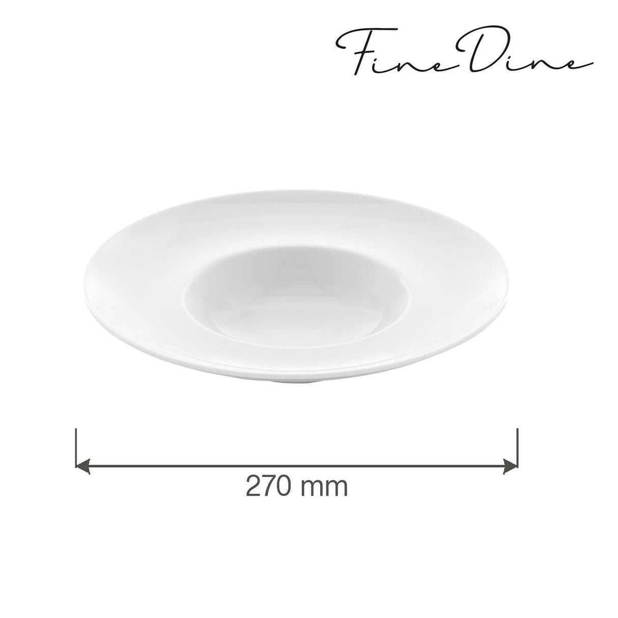 Farfurie adâncă cu margine lată Bianco 270 mm Fine Dine