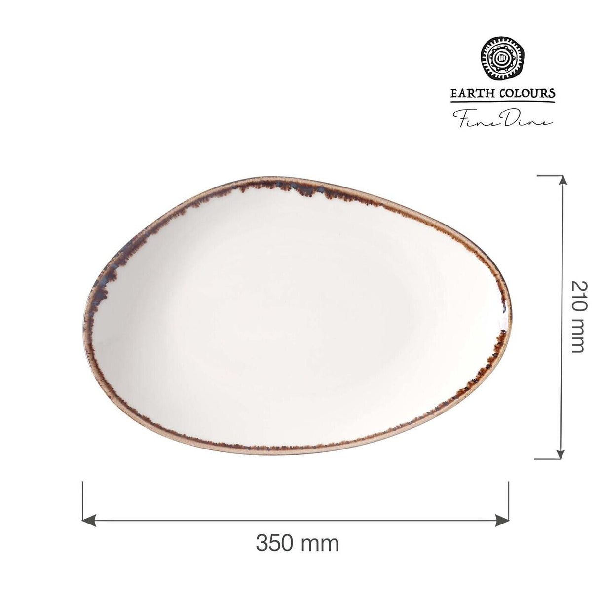 Farfurie forma organica Vanilla, 350x210 mm Fine Dine