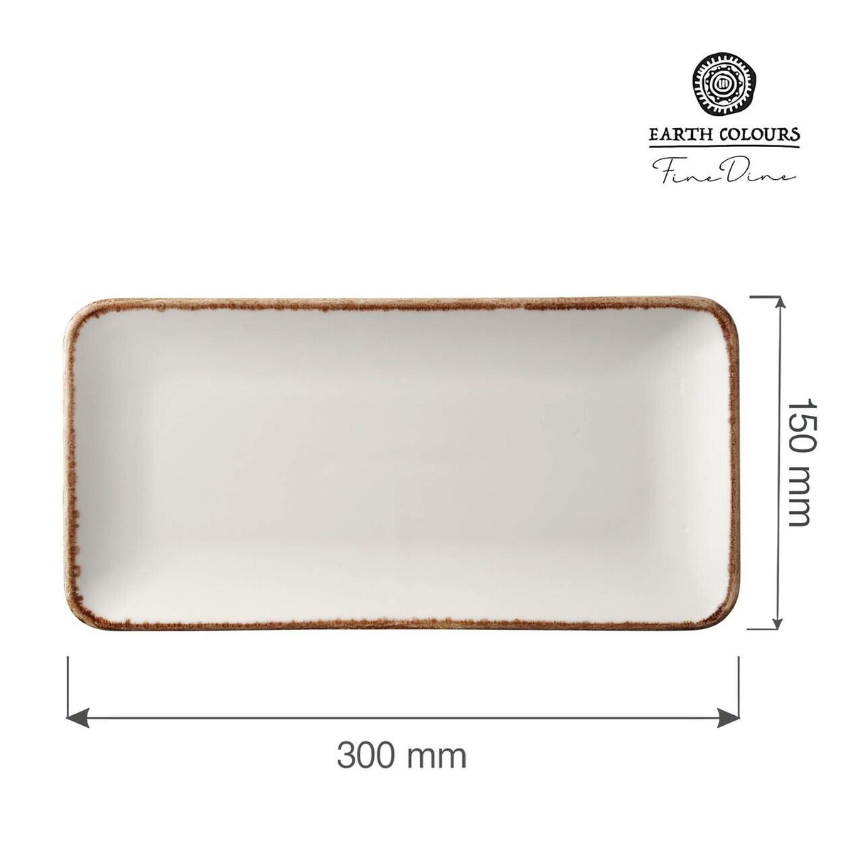 Farfurie dreptunghiulară Vanilie, 300x150 mm Fine Dine