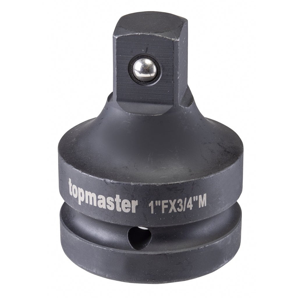 TOP MASTER PRO Adaptor tubulara de impact 3/4 F x 1/2 M TMP Potrivit pentru chei de impact pneumatice Adaptor 3/4 "F la 1/2" M Top Master Pro - scule electrice si unelte profesionale - BricoMart