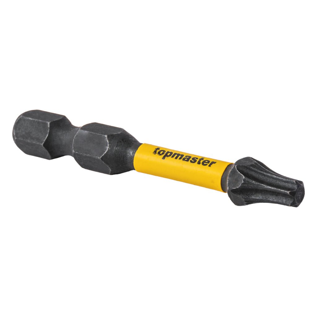 TOP MASTER PRO Bit de impact 50mm TX25, 2 buc. TMP Ideal pentru o varietate de aplicații, inclusiv asamblarea mobilierului, reparații, lucrări de construcție și alte sarci Top Master Pro - scule electrice si unelte profesionale - BricoMart