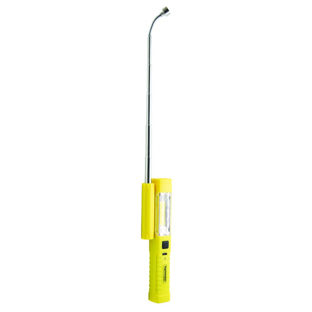 TOP MASTER PRO Lampa lucru LED 3W COB+1W cu tija magnetica flexibila TMP Magnet telescopic Baterie Li - Ion Top Master Pro - scule electrice si unelte profesionale - BricoMart