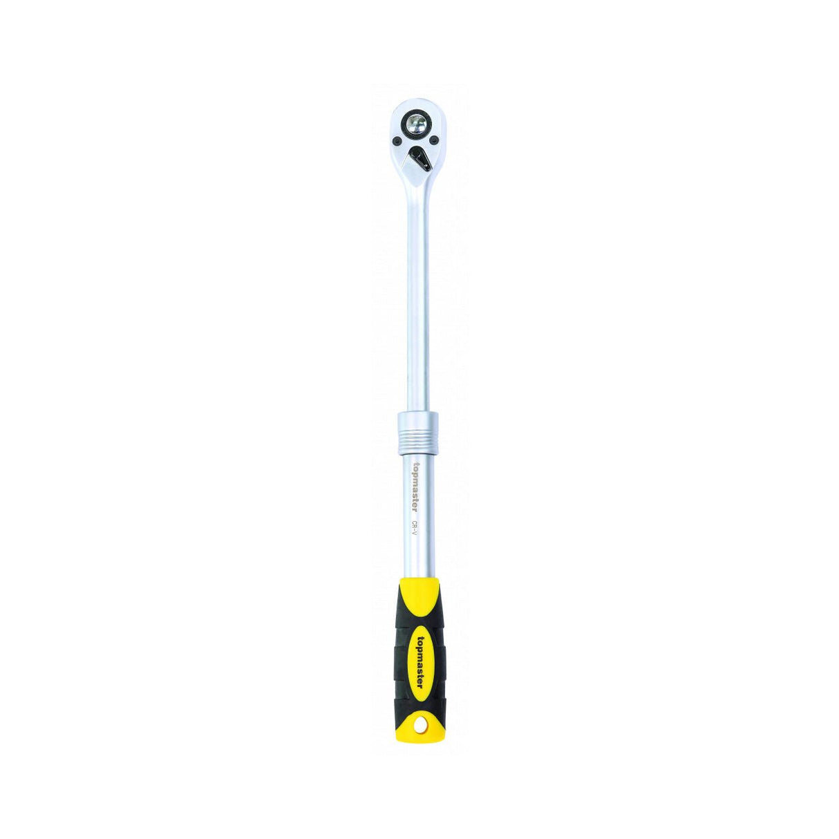 TOP MASTER PRO Maner clichet 1/2" 72 dinti extensibil 300 - 445mm TMP Maner bi - material pentru o mai buna prindere Material: otel crom - vanadiu de inalta calitate Brat telescopic Top Master Pro - scule electrice si unelte profesionale - BricoMart