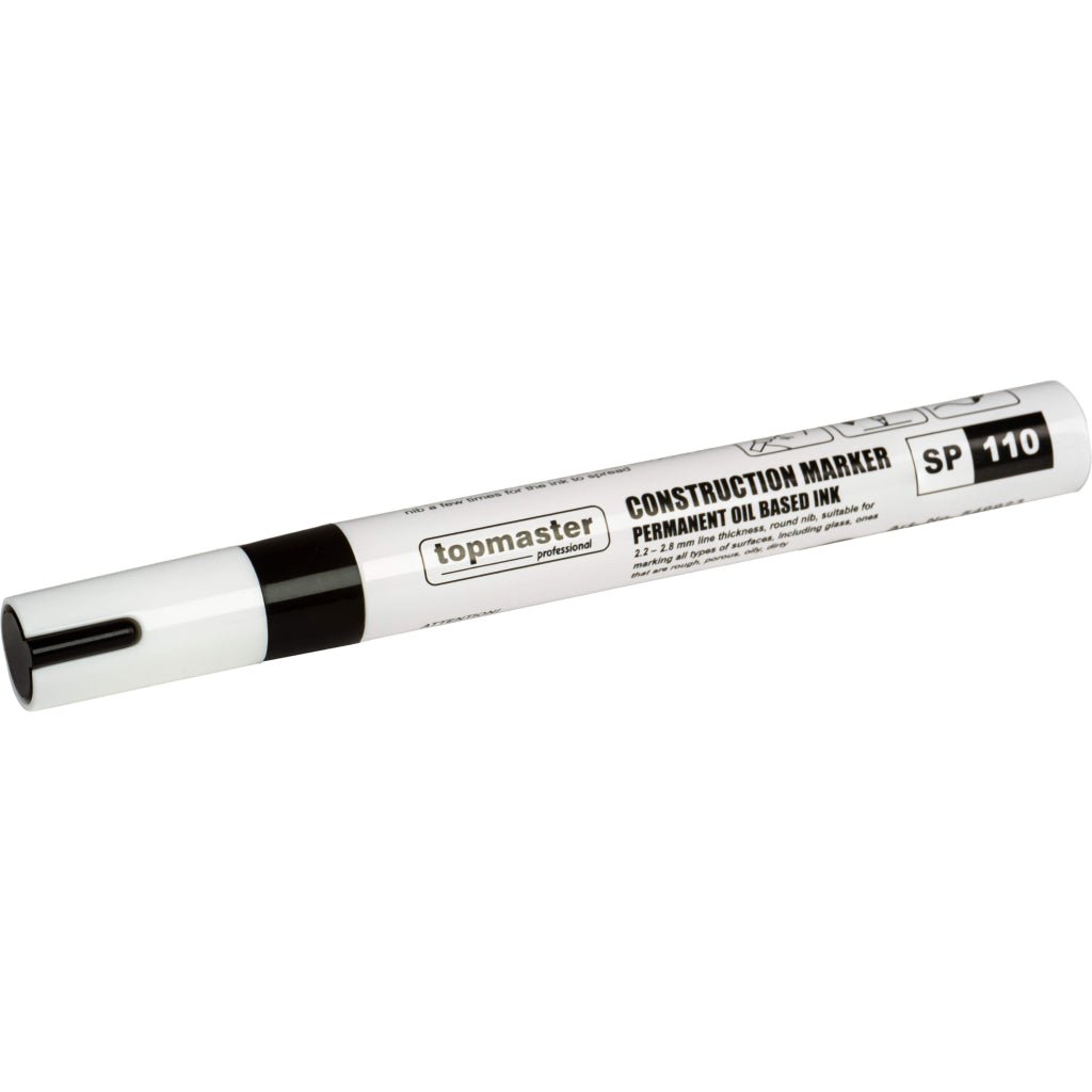 TOP MASTER PRO Marker permanent TMP 24 pcs Abilitatea de a scrie pe suprafețe dure, cum ar fi piatră, metal, sticlă, lemn, plastic, precum și pe zone grase sau cu Top Master Pro - scule electrice si unelte profesionale - BricoMart