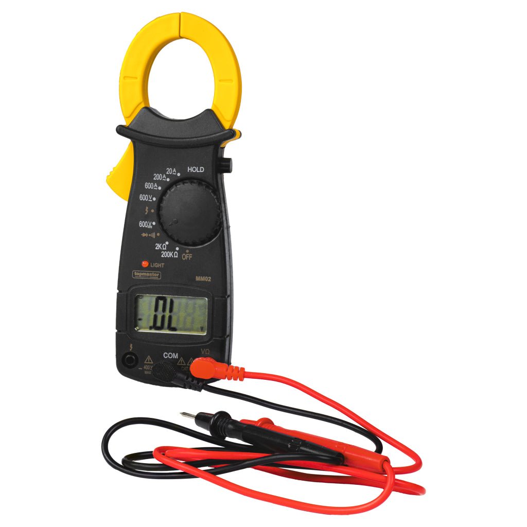 TOP MASTER PRO Multimetru Digital cu Clema MM02 TMP Acest multimetru digital este un instrument ideal pentru măsurători electrice, combinând funcționalitatea unui multimetr Top Master Pro - scule electrice si unelte profesionale - BricoMart
