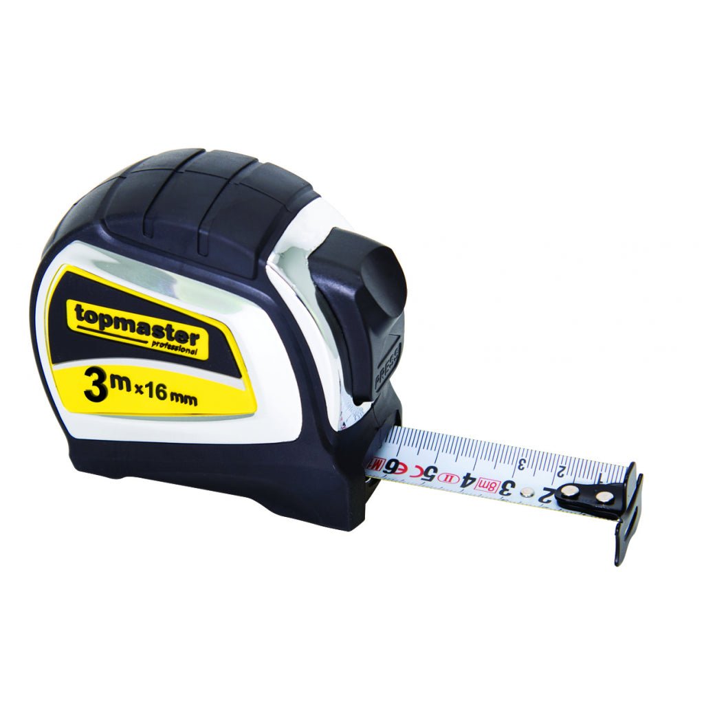 TOP MASTER PRO Ruleta 2 fete nailon 5m x25mm TMP Acoperire banda: Nailon Design comod si ergonomic Banda printata pe ambele parti Top Master Pro - scule electrice si unelte profesionale - BricoMart