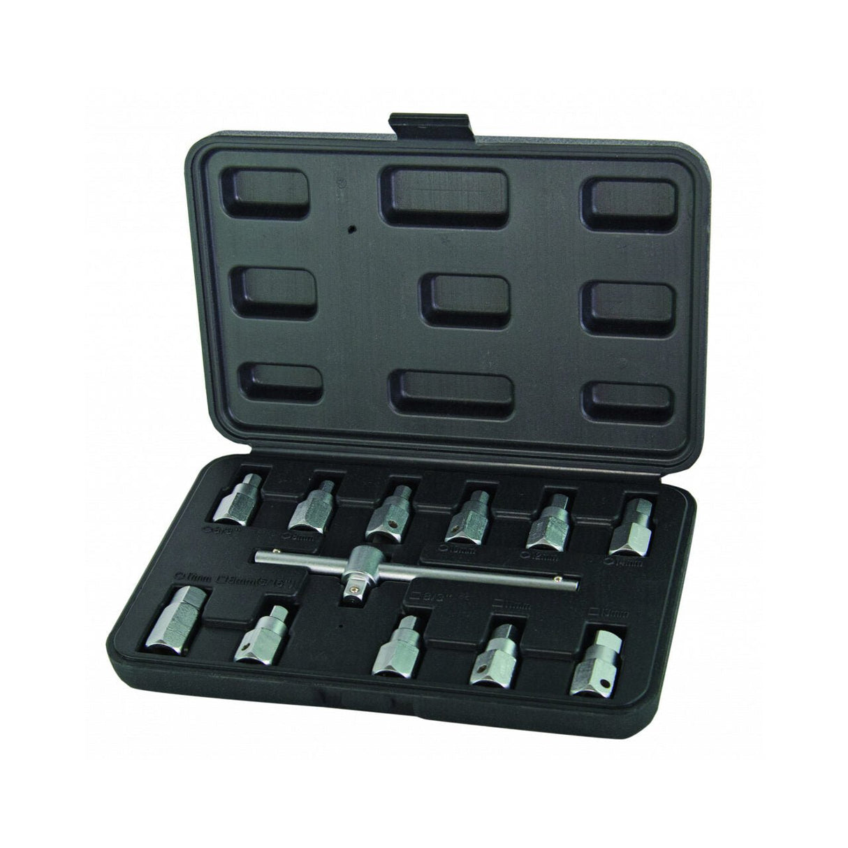 TOP MASTER PRO Set 12 chei pentru buson ulei TMP Material: otel crom - vanadiu de inalta calitate Cutie de depozitare Top Master Pro - scule electrice si unelte profesionale - BricoMart