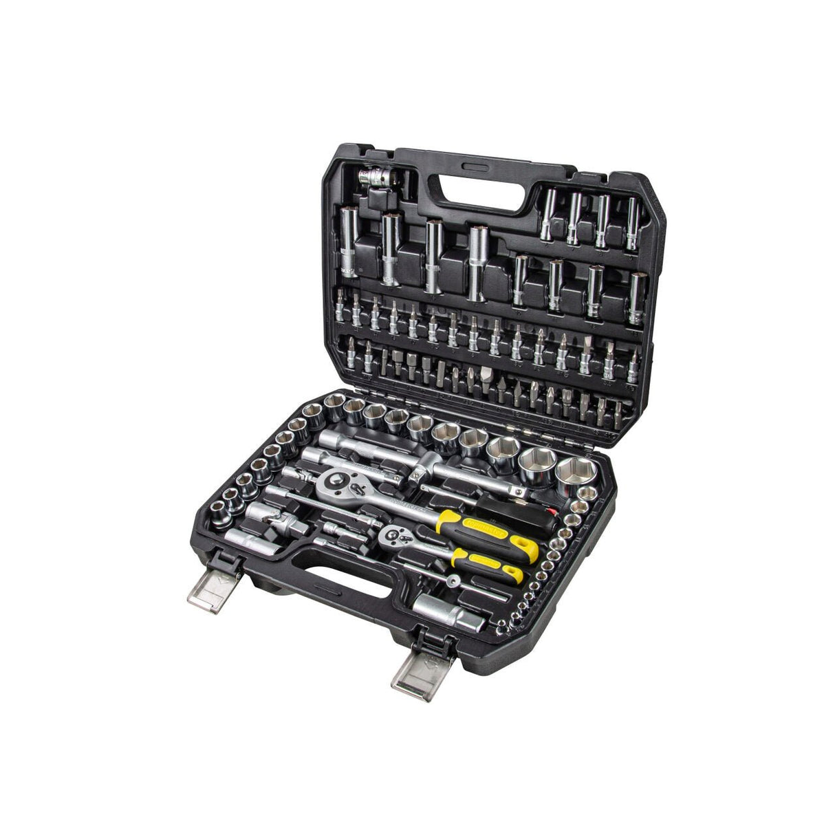 TOP MASTER PRO Set 94 tubulare ¼ si ½ CR - V entry level TMP Material: otel crom - vanadiu de inalta calitate 50BV30. Cu acoperire anticoroziune Top Master Pro - scule electrice si unelte profesionale - BricoMart