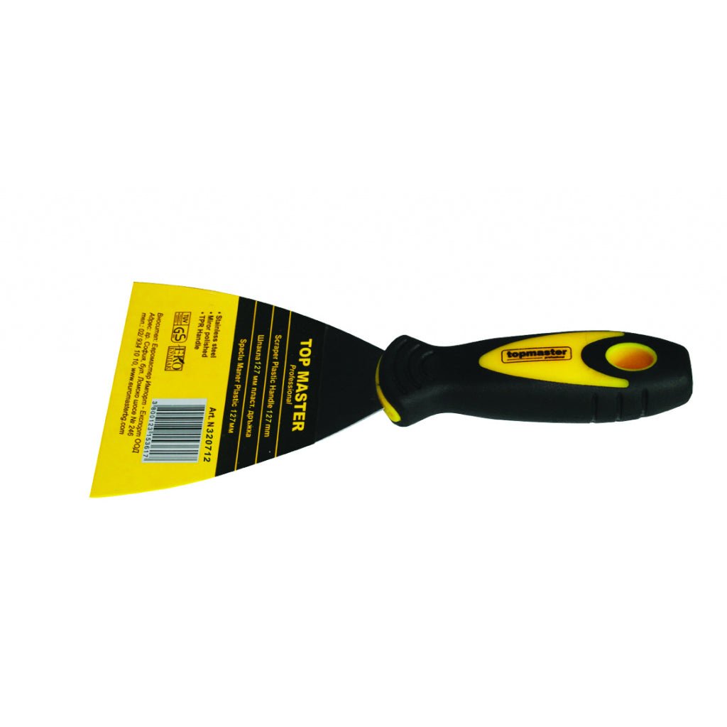 TOP MASTER PRO Spaclu cu maner plastic 125mm TMP Material:otel inoxidabil Maner 2 straturi Top Master Pro - scule electrice si unelte profesionale - BricoMart