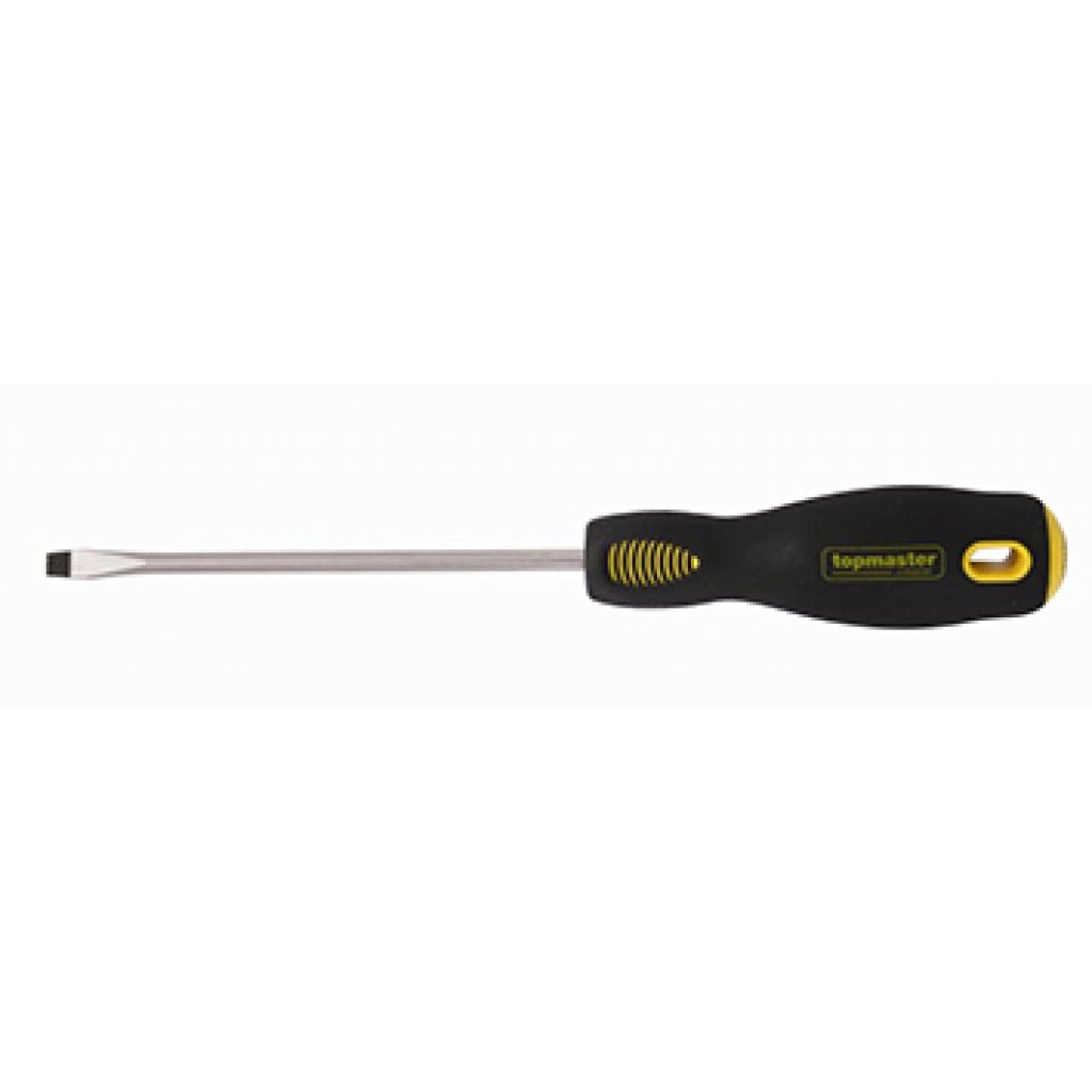TOP MASTER PRO Surubelnita dreapta 8.0х200mm SVCM TMP Maner ergonomic 2 straturi TPR Varf magnetizat Finisaj crom mat Top Master Pro - scule electrice si unelte profesionale - BricoMart