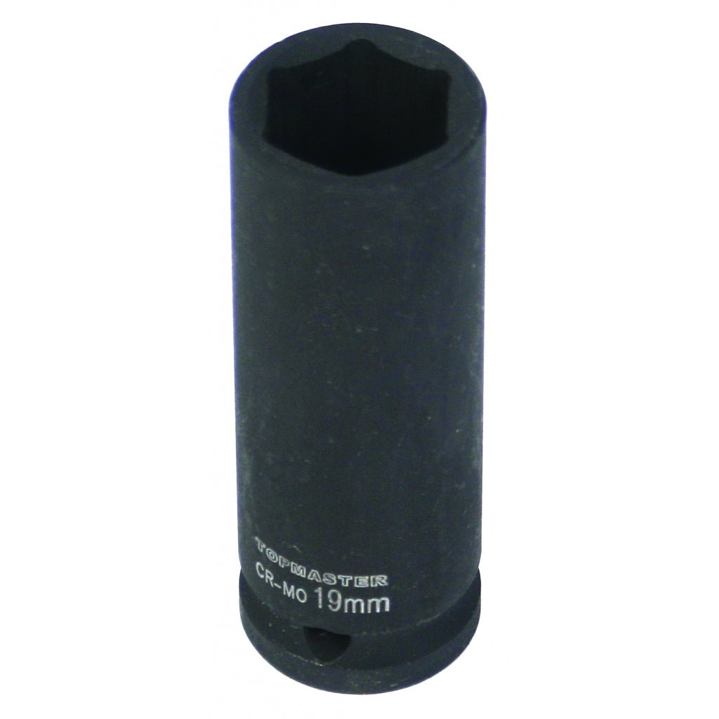 TOP MASTER PRO Tubulara adanca de impact 1/2" x 10 mm TMP Material: otel calit crom - molibden de inalta calitate Potrivit pentru chei de impact pneumatice Standard - DIN3121 Top Master Pro - scule electrice si unelte profesionale - BricoMart