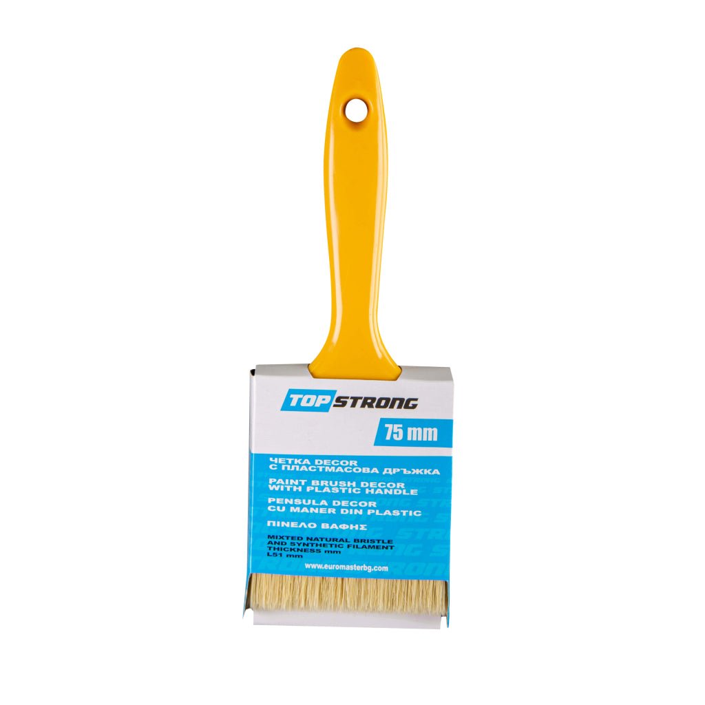 TOP STRONG Pensula DECOR cu maner din plastic 75mm TS Top Strong - scule electrice si unelte profesionale - BricoMart