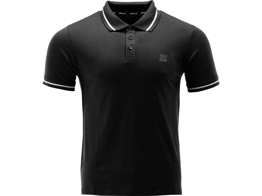 TRICOU POLO NEGRU, MARIMEA 3XL Yato YT - 78605 - 200 g, 48cm, 66cm, 52cm Yato - scule electrice si unelte profesionale - BricoMart