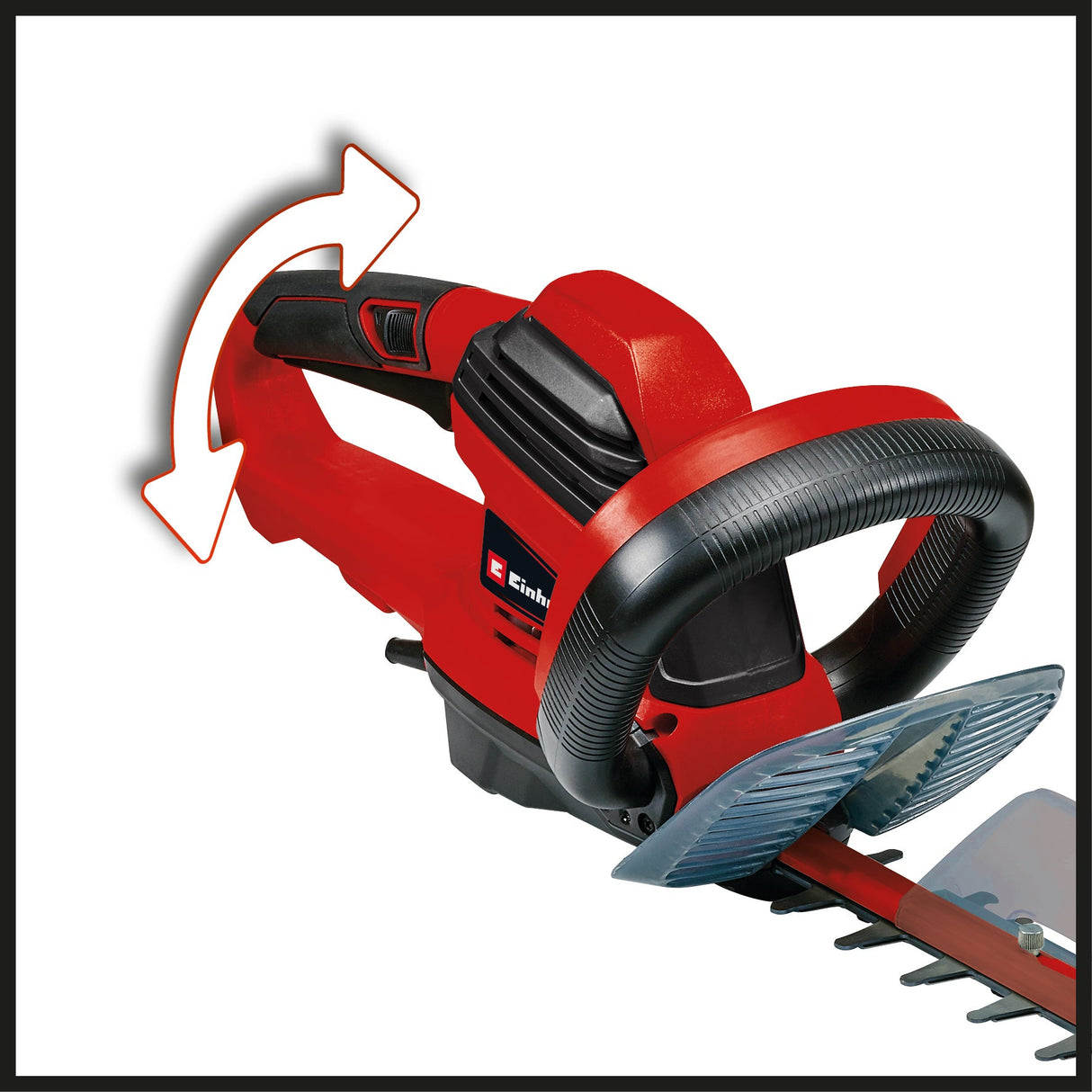 Trimmer electric pentru gard viu Einhell GE - EH 7067 (700 W, lama din otel slefuit cu diamant, taiat cu laser, angrenaj metalic, protectie la impact, inclusiv protectie la taietor Einhell - scule electrice si unelte profesionale - BricoMart