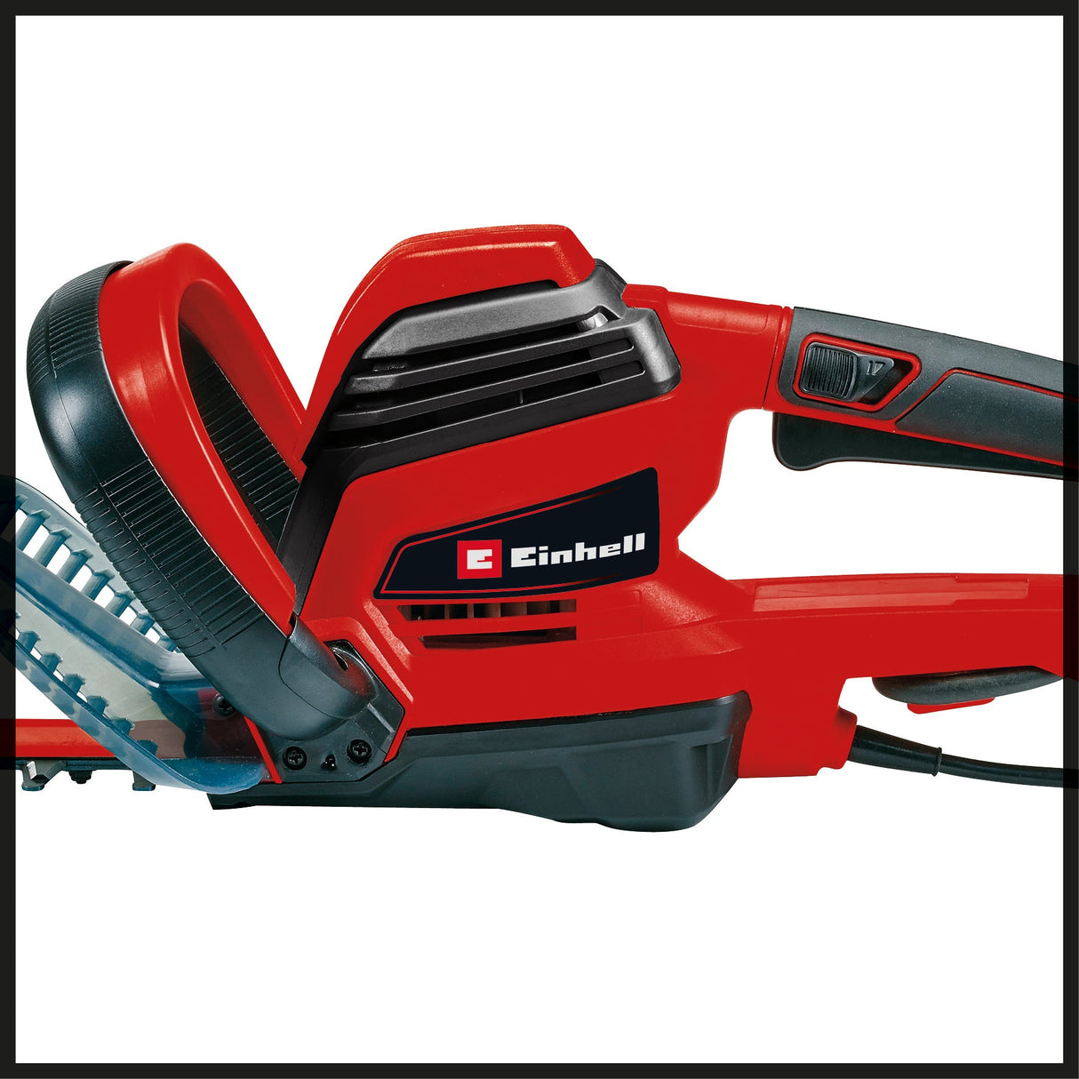 Trimmer electric pentru gard viu Einhell GE - EH 7067 (700 W, lama din otel slefuit cu diamant, taiat cu laser, angrenaj metalic, protectie la impact, inclusiv protectie la taietor Einhell - scule electrice si unelte profesionale - BricoMart