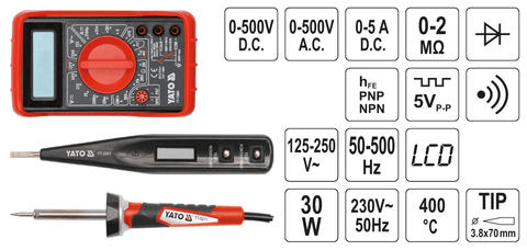 TRUSA SCULE ELECTRICIENI, YATO YT - 39009 68 PIESE YATO - scule electrice si unelte profesionale - BricoMart