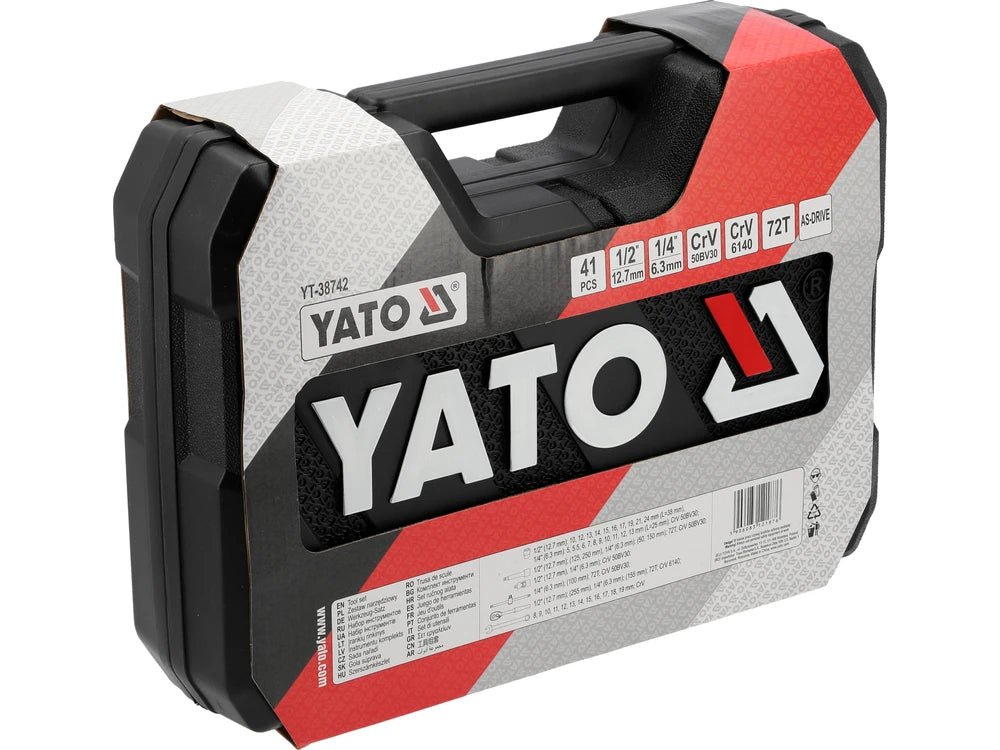 TRUSA TUBULARE 1/4", 1/2" 41 PIESE Yato YT - 38742 Yato - scule electrice si unelte profesionale - BricoMart
