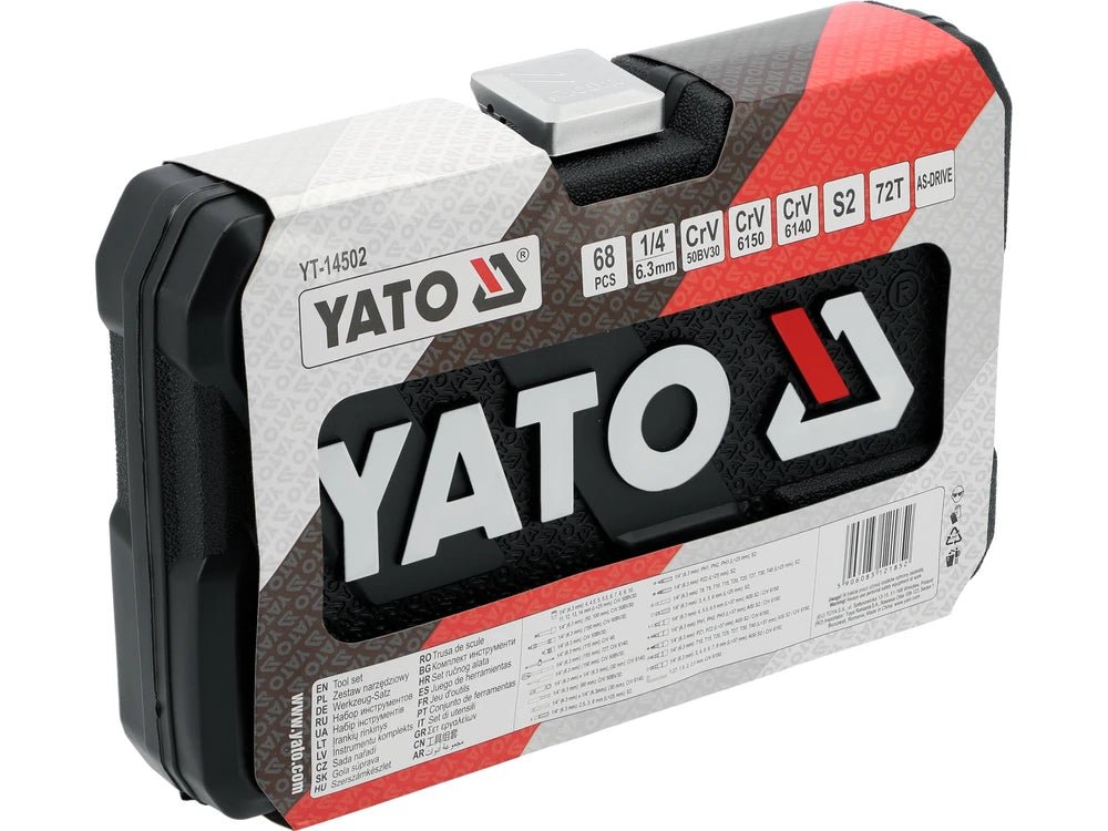 TRUSA TUBULARE 1/4" 68 PIESE Yato YT - 14502 Yato - scule electrice si unelte profesionale - BricoMart
